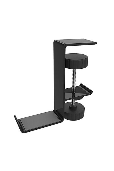 Dali Desk Stand for Bag and Headphones, Adjustable Clip, 64x26x93mm, Aluminum, Black
