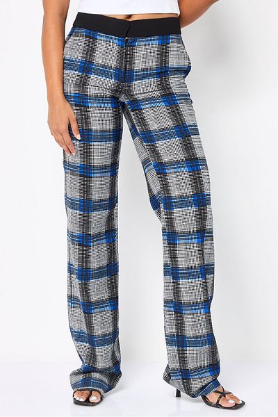 Harmont & Blaine Women Plaid Wide Leg Pants, Multicolor