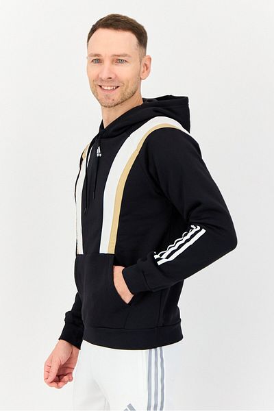adidas Men Sportswear Fit Long Sleeve Outdoor Hoodie, Black