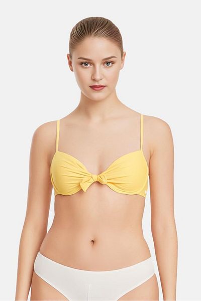 Rip Curl Women Plain Padded Underwired Bikini Top, Bright Orange