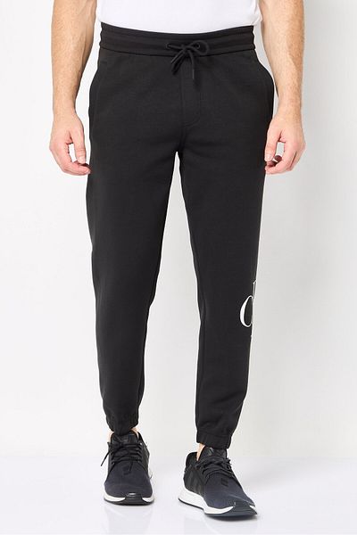 Calvin Klein Jeans Men Regular Fit Brand Logo Jogger Pants, Black