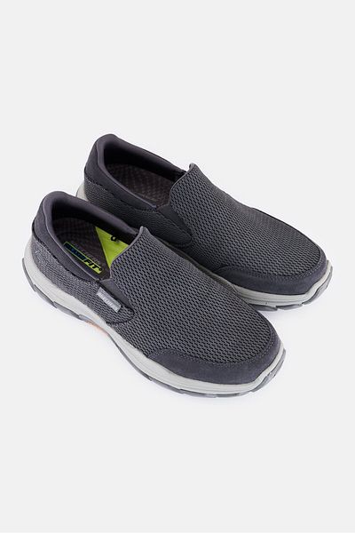 SKECHERS Men Respected Gillmer Slip On Outdoor Shoes, Dark Grey