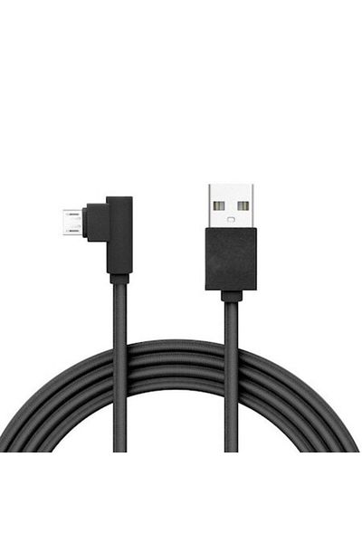 Dali Charging and data transfer cable, USB A to Micro-USB, 90-degree angle, 2A, Gamer, 2m length, Black