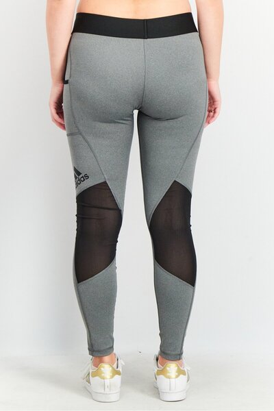 adidas Women Long Fit Solid Long Tights, Grey