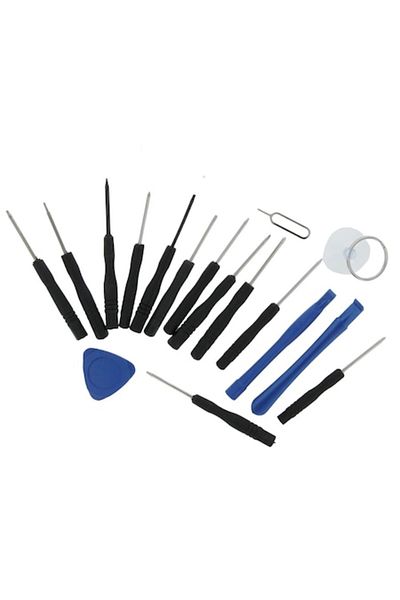 Dali Set de scule mici pentru repararea telefoanelor, 17 în 1, metal și plastic, multicolor