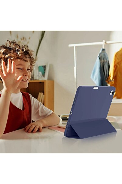 Dali Husă de protecție cu clapă pentru Apple iPad Air 11 2024, pliabilă flexibilă, cu suport, slot pentru stilou, TPU, mov