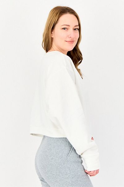 Reebok Women Sportswear Fit Long Sleeves Outdoor Sweatshirts, White