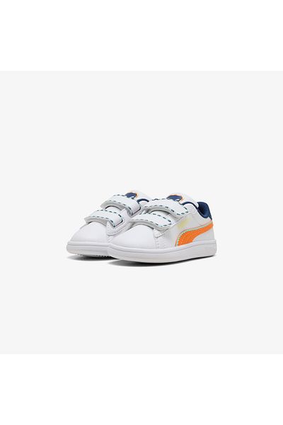 Puma Smash 3.0 Playdate Kids White Sports Shoes