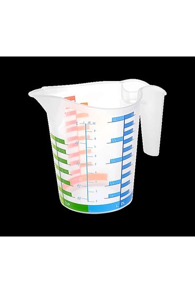 PRATİKOBA Measuring Cup Graduated Colorful 1000 Ml