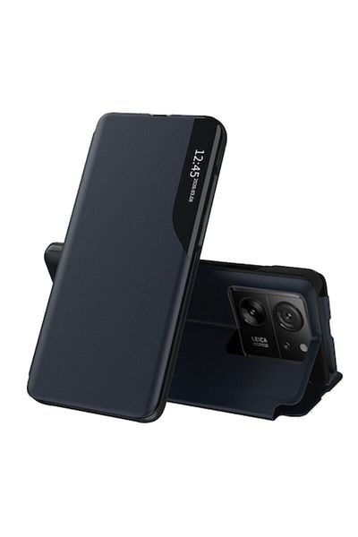 Dali Protective Flip Cover Compatible with Xiaomi 13T/13T Pro, eFold, -Leather, Dark Blue