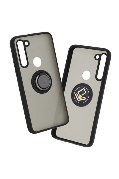 Dali Protective Case Compatible with Motorola Moto G8 Power Lite, Glinth Series, Magnetic Ring, TPU, Blac