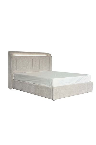 Danube Home Santelmo 150x200 Queen Bed with LED lights - Beige L225.5xW182xH126cm