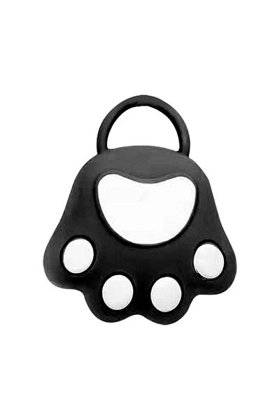 Flo Scalp Massage Brush, Shampoo Brush, Cat Paw Design, 7x8 cm, Black