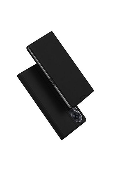 Dali Protective Flip Cover Compatible with Oppo A58 5G/A78 5G, Skin Pro, Leather, Black