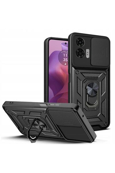 Dali Protective Case Armor for Motorola Moto G24 Power, CamShield Series, with Magnetic Ring, TPU, Black