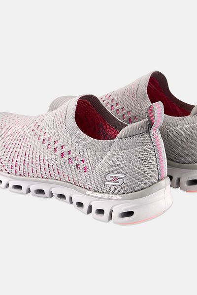 SKECHERS Women Glid Step Slip On Outdoor Shoes, Grey