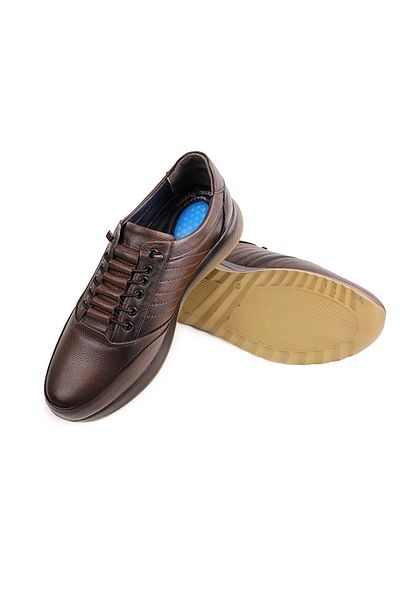 NUA Gnc200 Brown Genuine Leather Orthopedic Men's Shoes
