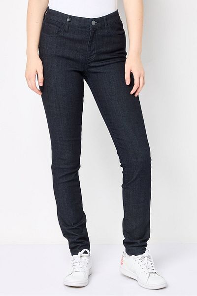 Armani Exchange Women Skinny Fit High Rise Straight Leg Stretch Jeans, Navy