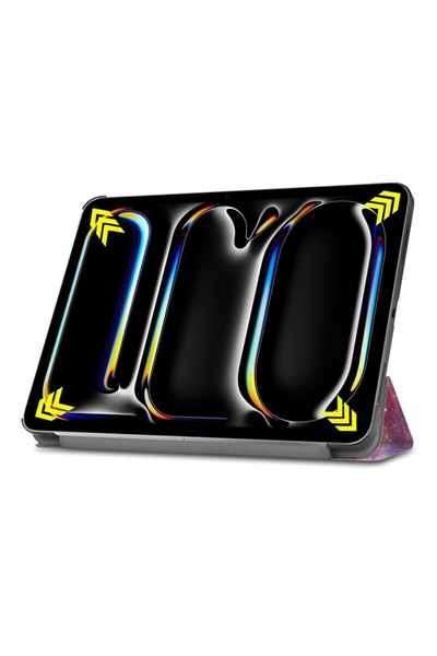 Dali Husă de protecție cu clapă pentru Apple iPad 11 Pro 2024, FoldPro, piele, design Galaxy, multicoloră