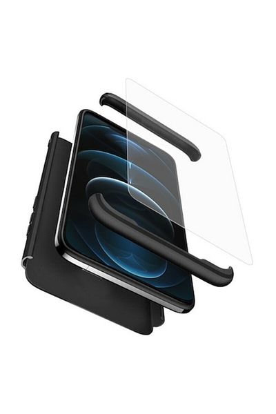 Dali 360 Protective Case Compatible with Apple iPhone 12 Pro Max, Screen Protector Included, Plastic, Bla