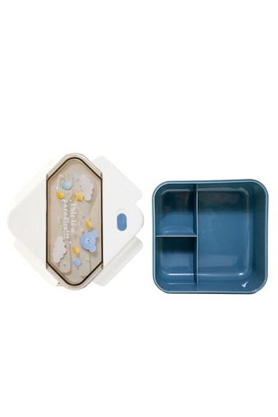 ANGMAD Lunchbox with 3 compartments, fork and spoon included