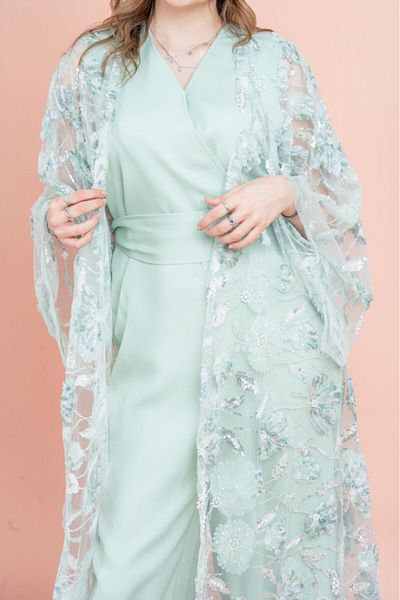 IKKXA Modern Floral Fusion Abaya