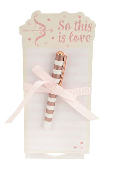 nukoo مجموعة دفتر ملاحظات وقلم رومانسي: اكتب بالحب! مجموعة فيونكة بتصميم قوس ...