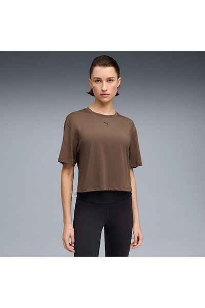 Puma Cloudspun Oversized Women's Brown Trainning T-Shirt