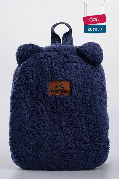Minilee Teddy Plush Bleumarin 0-8 Ani - Rucsac pentru copii de grădiniță și grădiniță