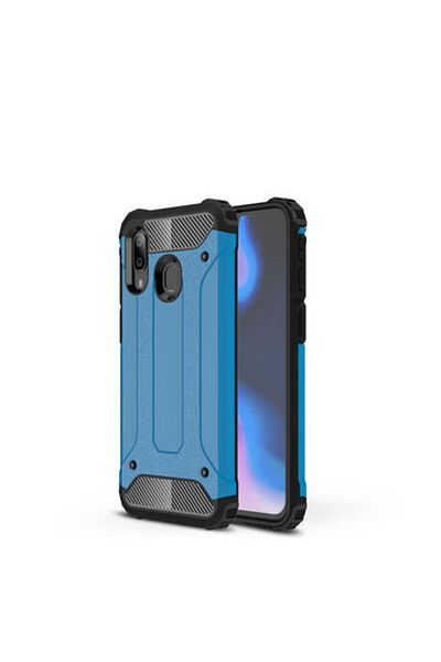 Paladyum Case Samsung Galaxy A40 Compatible Blue Tank Case