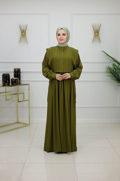 VALENS BOUTİQUE Women's Hijab Dress 2 Piece Vest & Dress