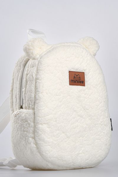 Minilee Teddy Plush Beige 0-8 Years - Nursery, Kindergarten Children's Backpack