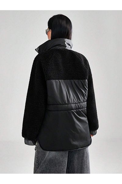 SERBA Plush Garnished Fiber Women's Coat