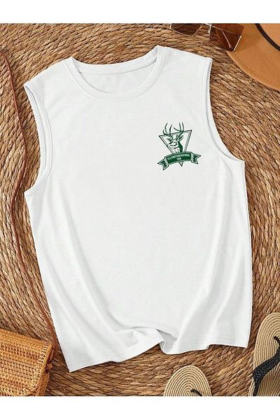 MARKATEM Relaxed Fit Oversize Montana Printed Unisex Sleeveless T-Shirt