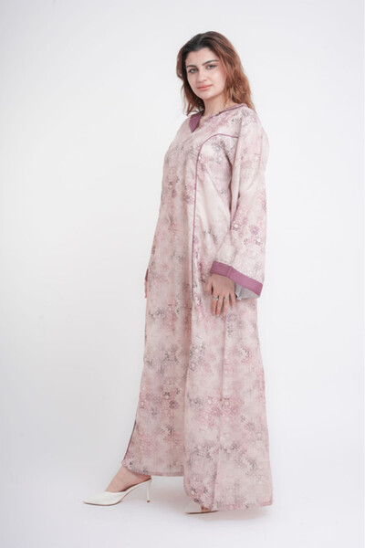 IKKXA Elegant Patterns Collared Jalabiya