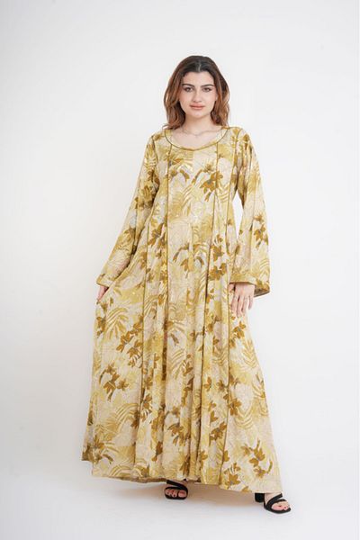 IKKXA Floral Elegance Modern Jalabiya