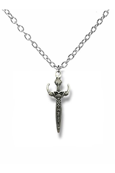 Herşey Nota قلادة للجنسين على شكل سيف محارب قديم - مع سلسلة 60 سم، مجوهرات مع...