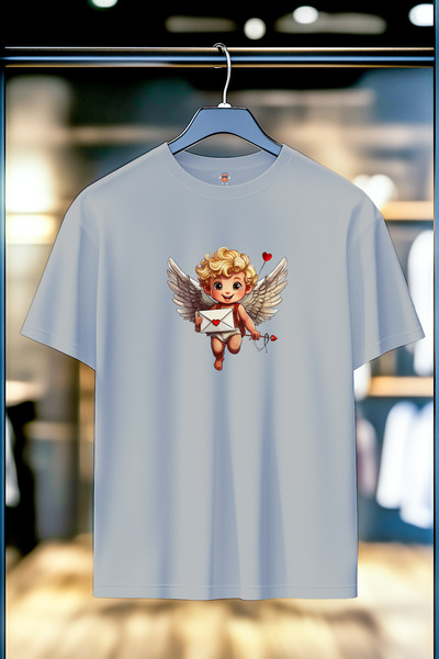 BookOrBook تي شيرت إيروس للجنسين ذو خيوط مزدوجة ومريح ومصنوع من القطن بنسبة 100%