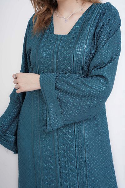 IKKXA Dazzling Charm Embroidered Jalabiya
