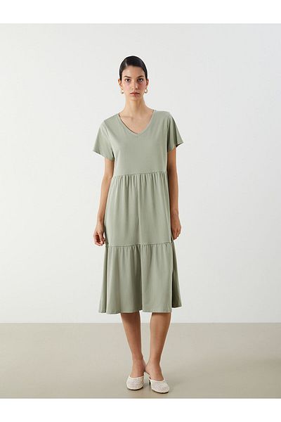 LC Waikiki V-Neck Women's Dress