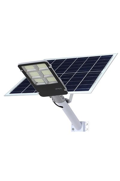 KlaussTech solar street lamp, 300W with metal support, solar panel, motion sensor and remote control
