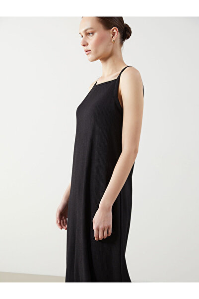 LC Waikiki Özmarka New Season Square Neck Textured Dress