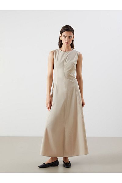 LC Waikiki Rochie din poplin cu talie încastrată