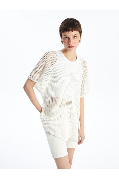 LC Waikiki Women's White Tunic Bgh09
