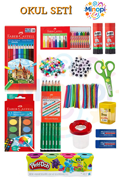 Minopi Kreş Anasınıfı Anaokulu Okul Kırtasiye Seti Okula Dönüş Seti 16 Parça ...