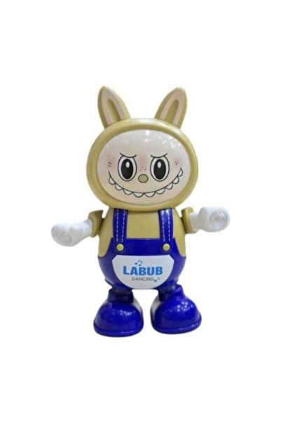 MASHASHOP Jucărie interactivă, Dansator Labubu, Sunete și lumini, Maro, 20 cm