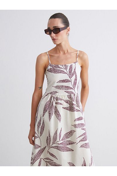 LC Waikiki Rochie în formă de A cu guler pătrat și bretele florale