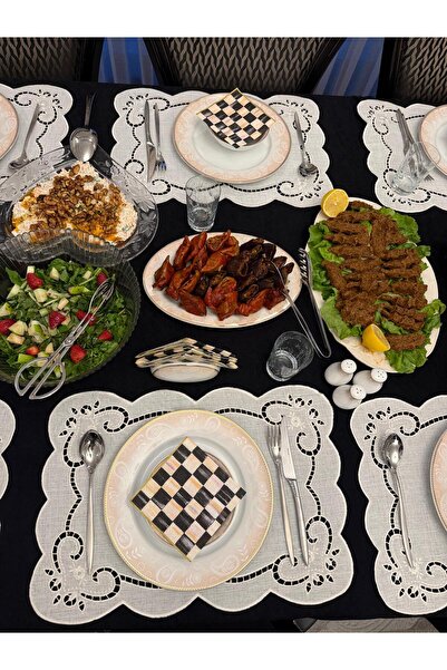 NC Home Design White Rose Amerikan Servisi 6 Kişilik