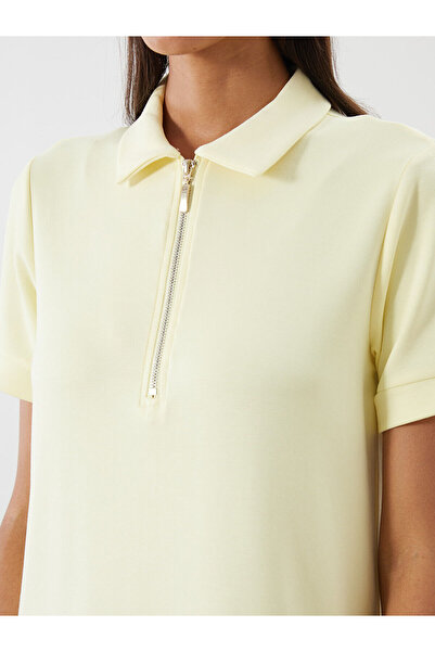 LC Waikiki LCWAIKIKI ClassicSari Polo Yaka Mini Elbise