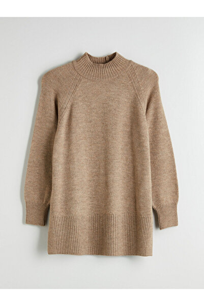 LC Waikiki New Season Stand Collar Oversize Women's Knitwear Tunic